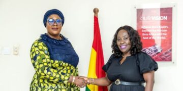 Dr. Mary Awusi, GFZA CEO, with Ms. Judith Adjoba Blay, GNGLC CEO