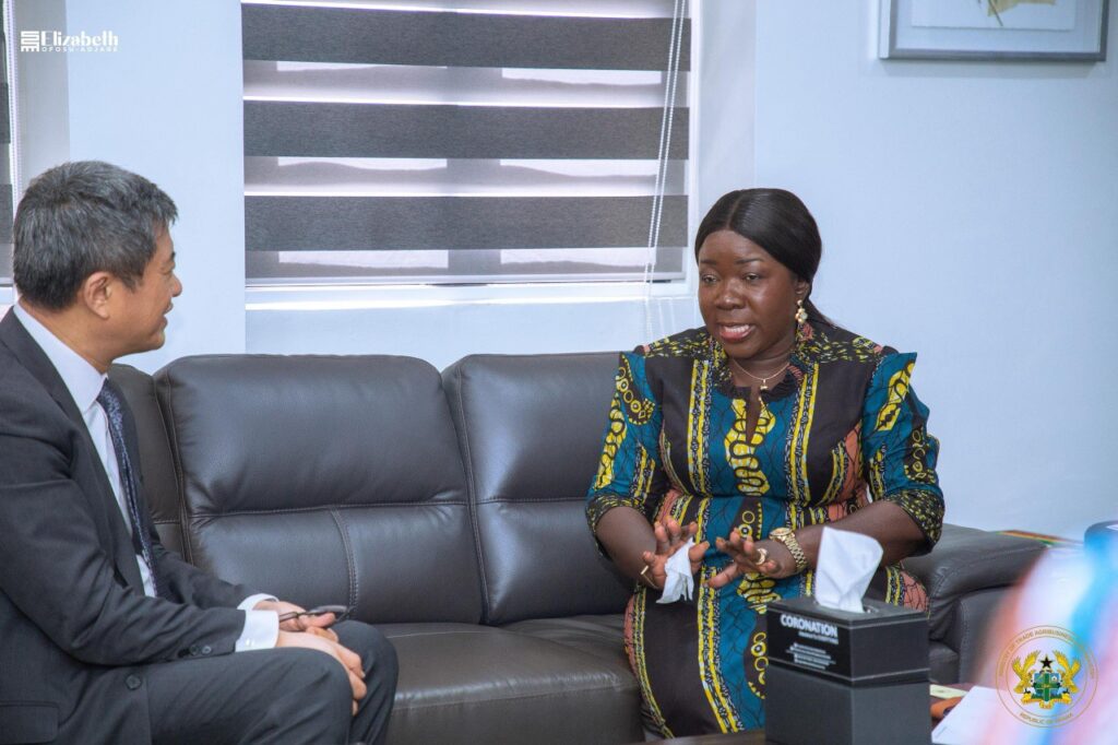 Hon. Elizabeth Ofosu Adjare Minister for Trade Agribusiness and Industry with H.E. Ambassador Cong Song Chinese Envoy to Ghana 1