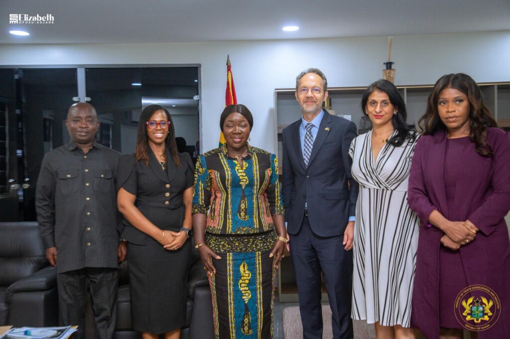 Hon. Elizabeth Ofosu Adjare Minister for Trade Agribusiness and Industry with H.E. Christian Rogg UK High Commissioner to Ghana and Representatives