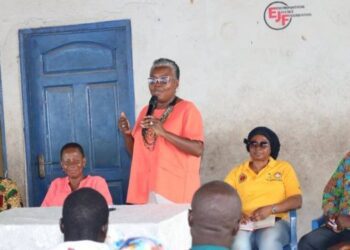 Hon. Emelia Arthur, Minister for Fisheries and Aquaculture Development, on Tour at Ada