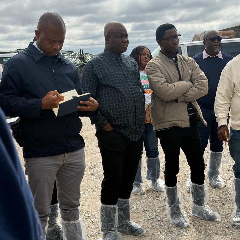 Hon. Eric Opoku Minister for Food and Agriculture and Delegation tour Weber Feedyard and Bruning Farms edited