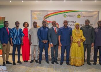 Ghana To Host 2027 World Cocoa Foundation Summit 2 Hon. Thomas Ampem Nyarko, Deputy Finance Minister, with Dr. Ransford Abbey, COCOBOD CEO, and Stakeholders, at the Official Announcement of the 2027 World Cocoa Foundation Partnership Meeting