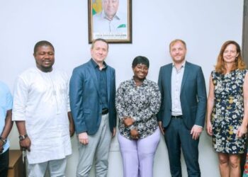 Madam Margaret Ansei, GEA CEO, and Team, with GIZ Ghana Representatives