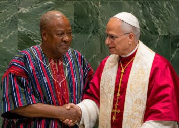 President of Ghana, HE John Dramani Mahama and His Holiness Pope Leo XIV