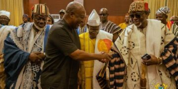 President John Dramani Mahama with Northern Regional House of Chief