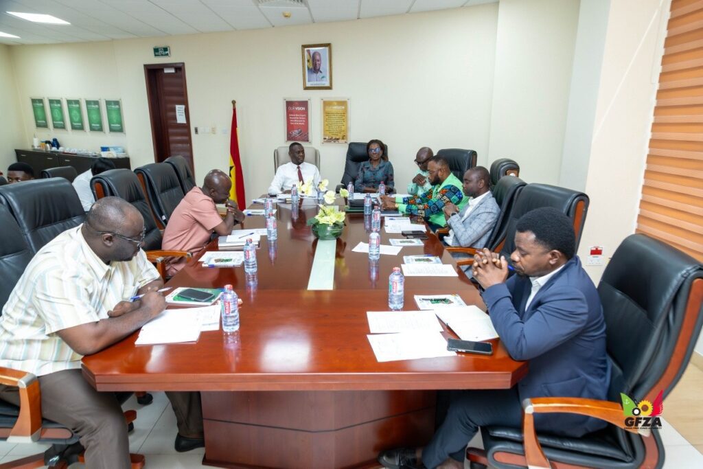 Mr. Lateef Apau Wiredu GFZA DCEO with Agribusiness Technical Working Group Committee