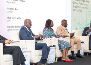 Mr. Musah Sibiri Hamidu, DCEO of GFZA, and Panelists, at the 7th Africa Ports Forum