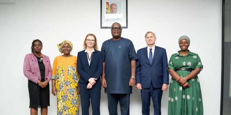 Mr. Simon Madjie, GIPC CEO, with Secretary-General Madam Martina Polasek and Senior Counsel Madam Aissatou Diop of the ICSID, and Reps