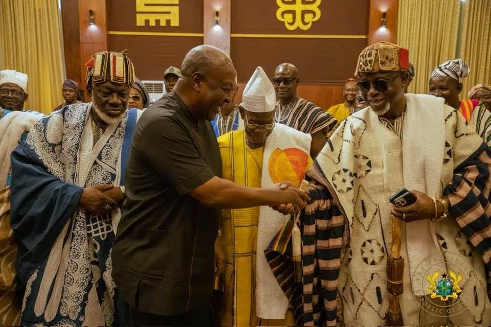 President John Dramani Mahama with the Northern Regional House of Chiefs
