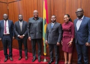 Ambassador Victor Emmanuel Smith, with Mr. Mensah Thompson, Deputy Director-General of the Securities and Exchange Commission, and Representatives
