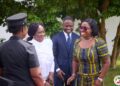Vice President Professor Jane Naana Opoku Agyemang in the company of the Health Minister Kwabena Mintah Akandoh and GMTF Administrator Adwoa Oboubia-Opoku Darko