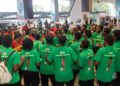 Black Princesses touched down at the Accra International Airport on Monday after securing WC Qualification against Uganda