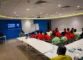 Black Starlets team on a call with GFA President via Zoom