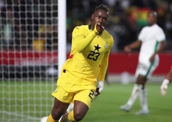 Thomas-Asante Targets World Cup Success with the Black Stars 6 Brandon Thomas-Asante celebrates after scoring for Ghana