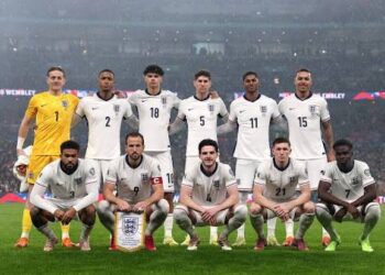 The English National Team Pose For a Pre-match Photo