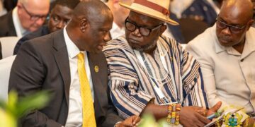 Lands Minister with Chamber of Mines CEO