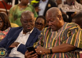 President John Dramani Mahama with Hon. Ato Forson, Finance Minister