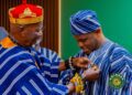 Goldbod CEO with Paramount Chief of Buipe
