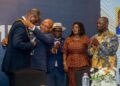 Ing. Attakumah Takes over from Akafia as Chamber of Mines President 3 Ing. Fred Attakumah Receiving the Mantle from Michael Akafia