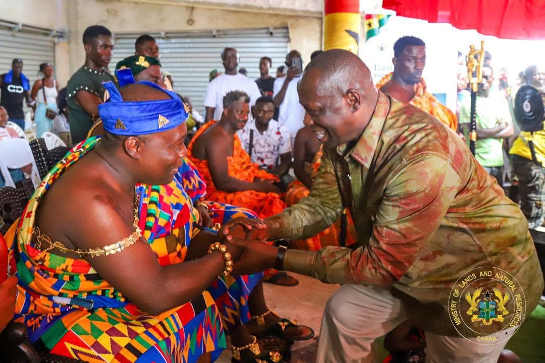 Hon. Emmanuel Armah-Kofi Buah with Oseadeeyo Dr. Frimpong Manso IV