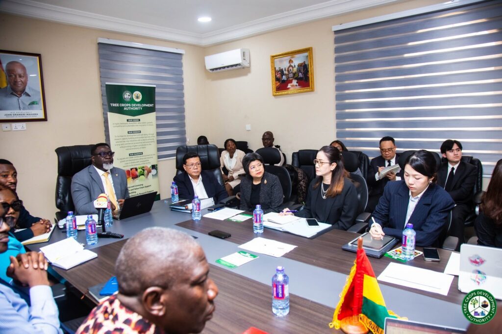 TCDA Champions Technology Transfer, Value Addition in Thai Oil Palm Deal 2 Dr. Andy Osei Okrah TCDA CEO and Team with Mrs. Urasa Mongkolnavin and Thai Delegation 1