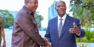 President John Dramani Mahama of Ghana and President Alassane Ouattara of Côte d’Ivoire