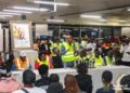 Ghana's Minister for Foreign Affairs, Samuel Okudzeto Ablakwa, leads the Government delegation to welcome Evacuees from South Africa
