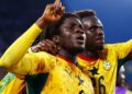 Yirenkyi’s Late Strike Gives Ghana Winning Start to 2026 FIFA World Cup 7 Caleb Yirenkyi celebrates with Marvin Senaya after scoring against Panama