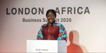 Hon. Elizabeth Ofosu-Adjare, Minister for Trade, Agribusiness and Industry, at the London-Africa Business Summit