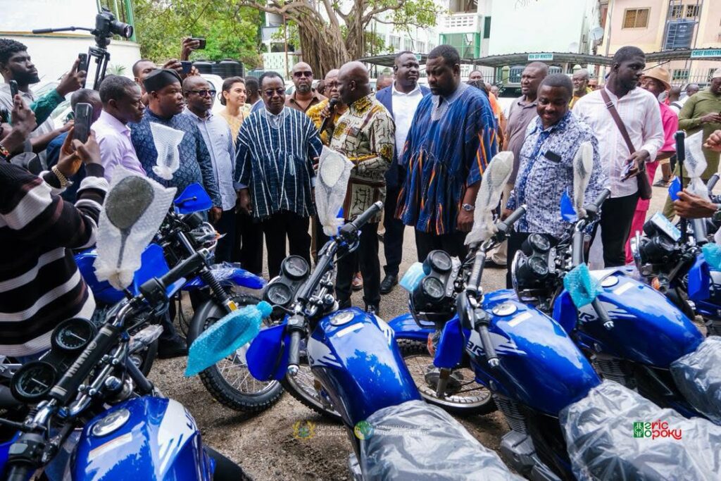 Hon. Eric Opoku Minister for Food and Agriculture Receives FAO Logistical Intervention 1