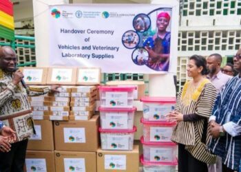 Hon. Eric Opoku, Minister for Food and Agriculture, Receives FAO Logistical Intervention