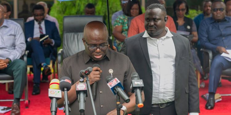 Hon. Eric Opoku, Minister for Food and Agriculture, at the Launch of the 42nd National Farmer's Day celebration