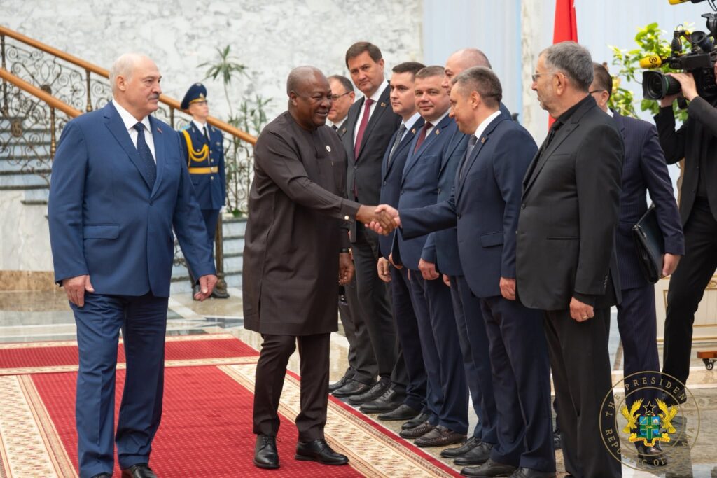 President John Dramani Mahama held bilateral discussions with President Alexander Lukashenko as part of his State Visit to the Republic of Belarus