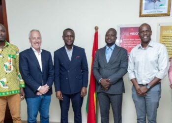 Mr. Musah Sibiri Hamidu, GFZA DCEO, Finance and Administration, and Mr. Lateef Apau Wiredu, DCEO, Operations, with Senior Delegation from Granofino Limitada