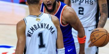 New York Knicks beat San Antonio Spurs in Game 2 of the NBA finals at the Frost Bank Center in San Antonio