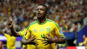 Mokoena Penalty Rescues a Point for South Africa against Czechia 1 Tehobo Mokoena reels away in celebration after scoring the equalizer against Czech Republic
