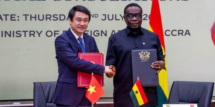 Ghana and Vietnam Sign Visa Exemption Agreement 1 Hon. James Gyakye Quayson, and , H.E. Mr. Lê Anh Tuấn.