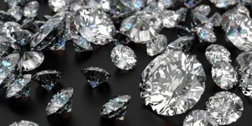 Luxury diamonds on black backgrounds