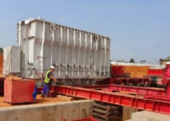 One of the six transformers being transported to the  Pokuase Bulk Supply Point site