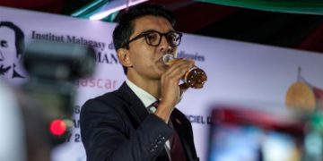 In April, President Rajoelina launched a local herbal concoction he says prevents coronavirus [Henitsoa Rafalia/Anadolu]