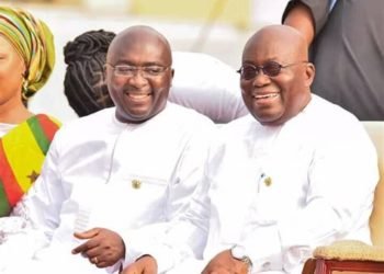 President Nana Addo Dankwa Akufo-Addo (Right) with Vice President Mahamudu Bawumia