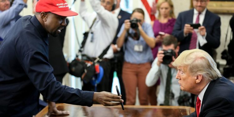 Kanye West receives Multi-million Paycheck from Donald Trump 1 Kanye west and President Trump
