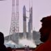A broadcasting of the launch of the Hope Mars probe at the Mohammed Bin Rashid Space Centre in Dubai. AFP
