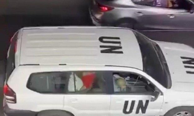The video, which surfaced online last week, shows a couple apparently having sex on the back seat of a UN official car in Tel Aviv.