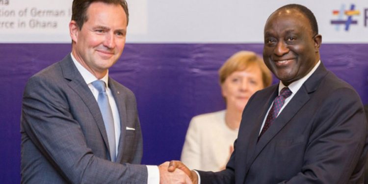 Ghana has a “clear strategy and vision” for its automotive industry – Volkswagen 1 Thomas Schaefer, left, head of VW's sub-Saharan region, is pictured in 2018 with Alan Kyeremanteng, Ghana's Minister of Trade and Industry, at a signing ceremony to expand the automaker's business in the country. German Chancellor Angela Merkel is shown in the background.