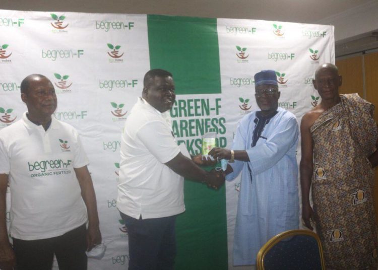 New Liquid Fertiliser Introduced To Boost Farmers’ Productivity And Incomes 3 The Chairman (Second Left) and the national Chief farmer at the launch