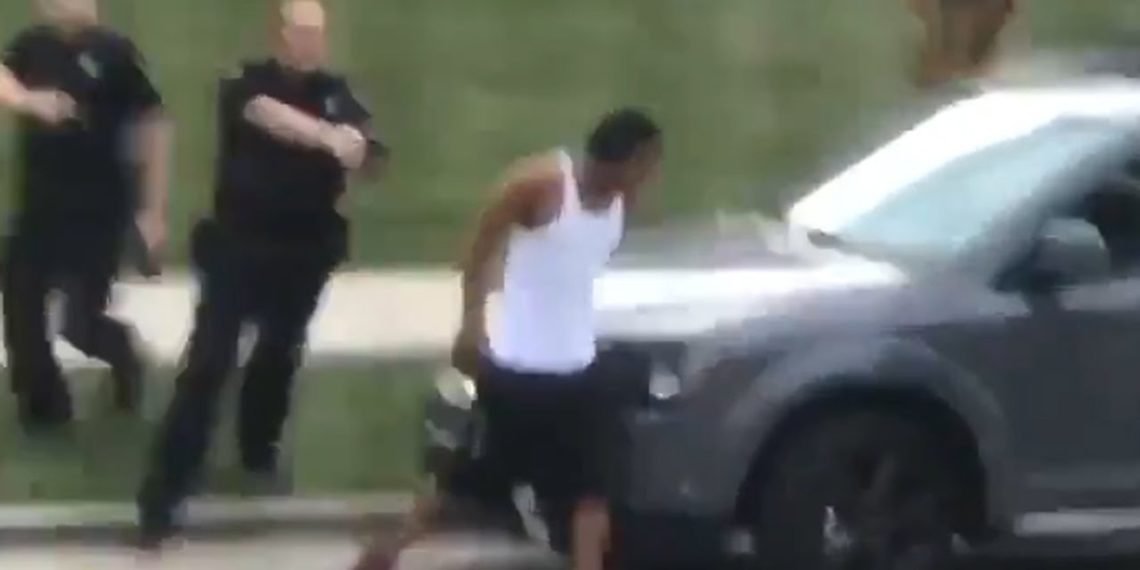 Jacob Blake was reportedly shot seven times in the back. Image credit: Skynews