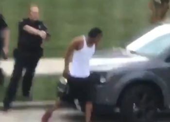 Jacob Blake was reportedly shot seven times in the back. Image credit: Skynews