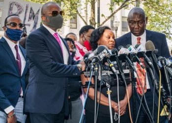Blake's family and attorneys speak to reporters. Image credit: Reuters