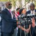 Blake's family and attorneys speak to reporters. Image credit: Reuters